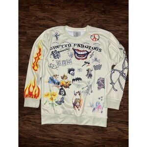 Rich Amiri Ghetto Fabulous Misprint Waffle Weave Long Sleeve Shirt Men’s Medium